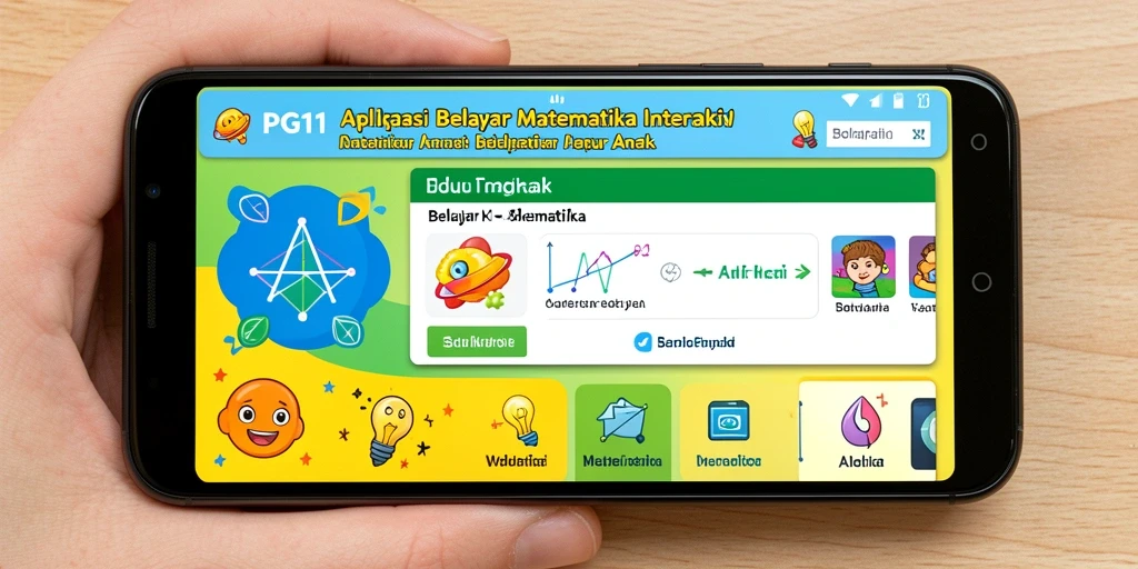 Tampilan antarmuka PG11 yang ramah anak dan interaktif.