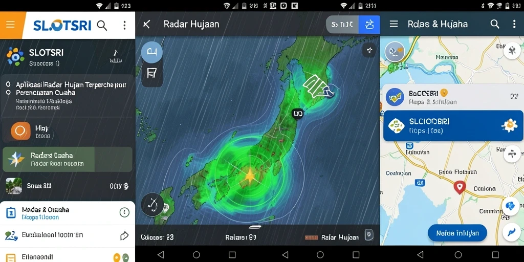 Antarmuka SLOTSRI menampilkan radar hujan yang interaktif dan informatif.